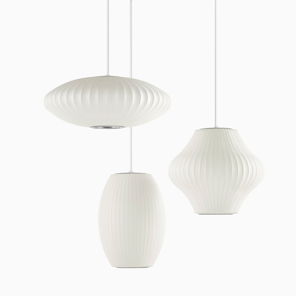 Modern Mulberry Fabric Bubble Chandelier – Hallway Decorative Pendant Lamp
