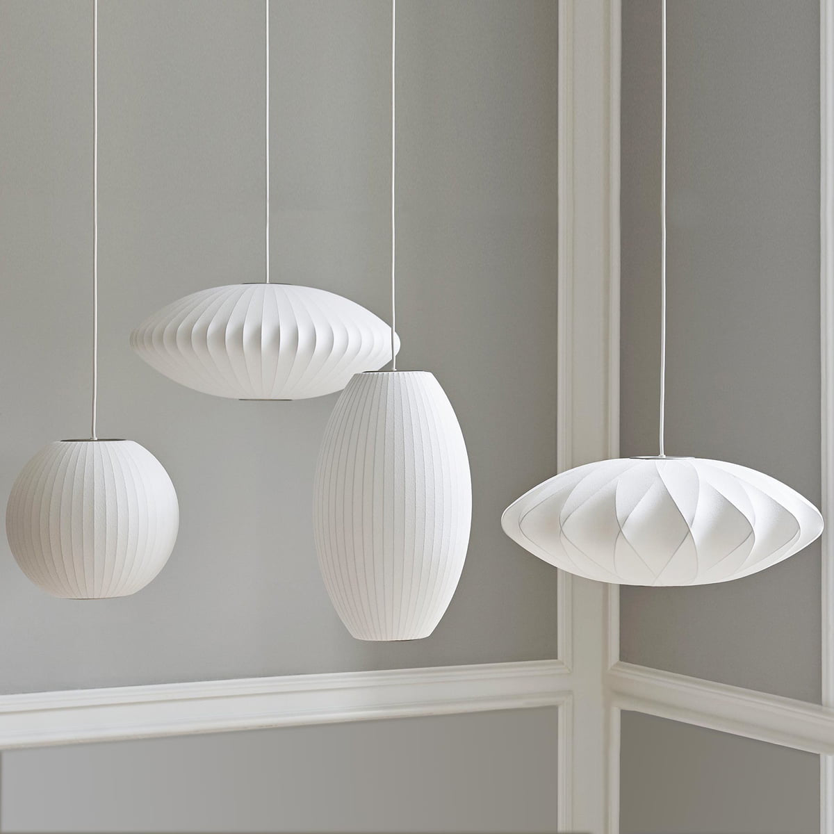 Modern Mulberry Fabric Bubble Chandelier – Hallway Decorative Pendant Lamp