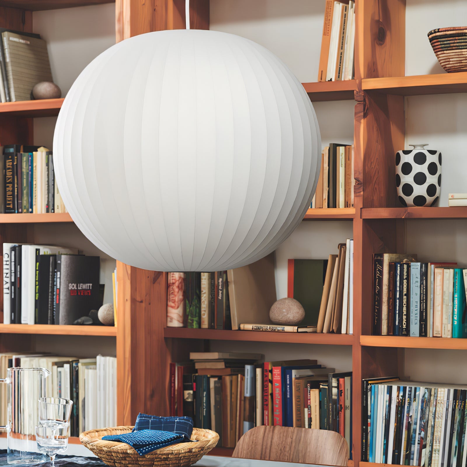 Modern Mulberry Fabric Bubble Chandelier – Hallway Decorative Pendant Lamp