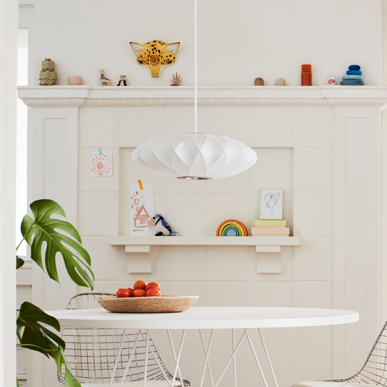 Modern Mulberry Fabric Bubble Chandelier – Hallway Decorative Pendant Lamp