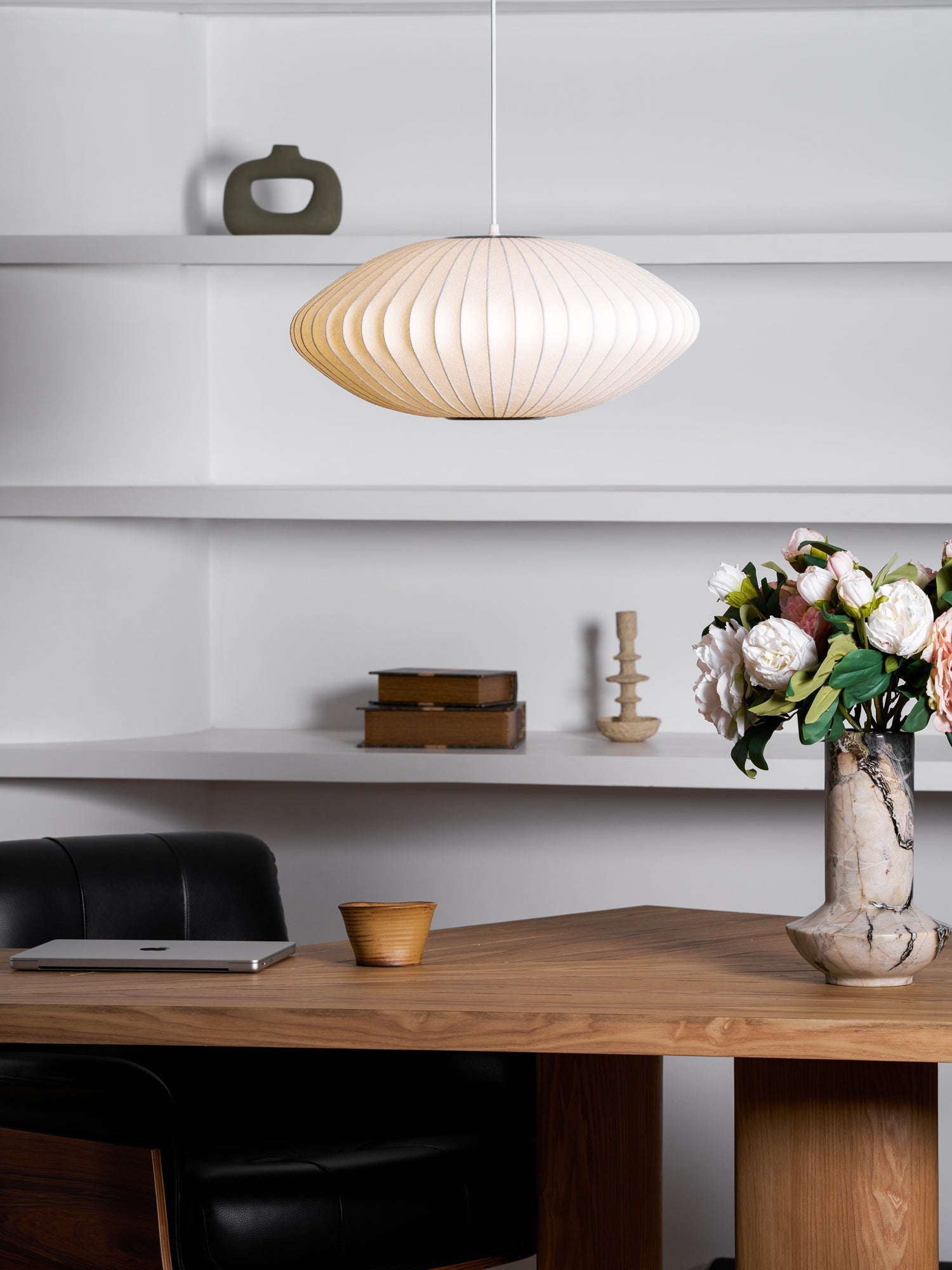 Modern Mulberry Fabric Bubble Chandelier – Hallway Decorative Pendant Lamp