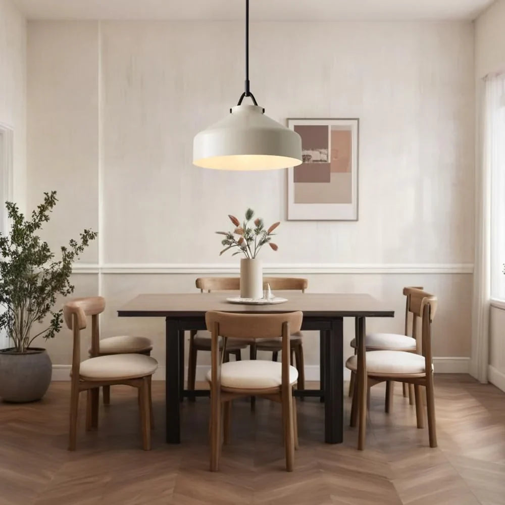 Minimalist Nordic Pendant Light with Morandi Matte Metal Finish
