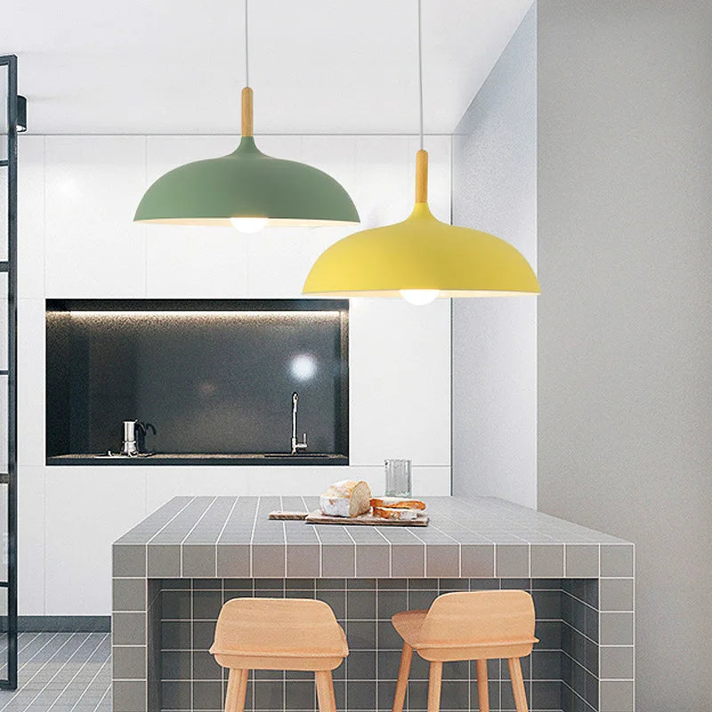 Oak-Toned Ceiling Lamp with Scandinavian Charm