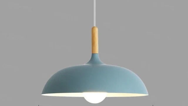 Oak-Toned Ceiling Lamp with Scandinavian Charm