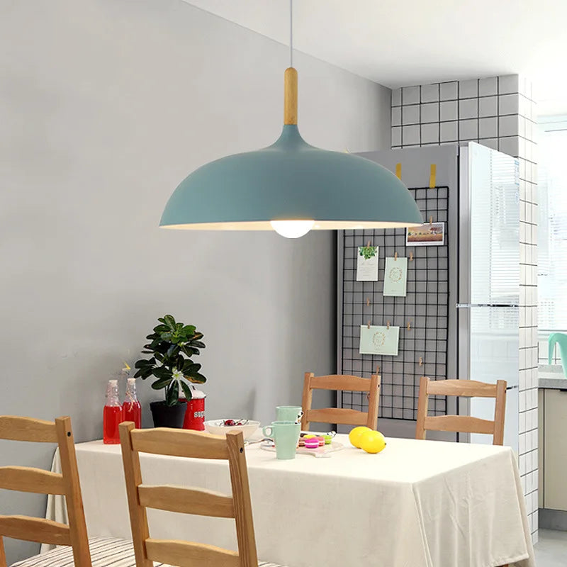 Oak-Toned Ceiling Lamp with Scandinavian Charm