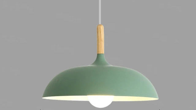 Oak-Toned Ceiling Lamp with Scandinavian Charm