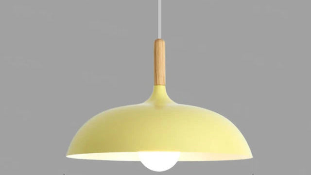 Oak-Toned Ceiling Lamp with Scandinavian Charm