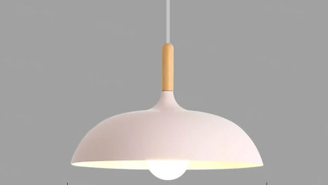 Oak-Toned Ceiling Lamp with Scandinavian Charm