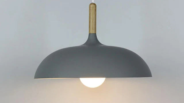 Oak-Toned Ceiling Lamp with Scandinavian Charm