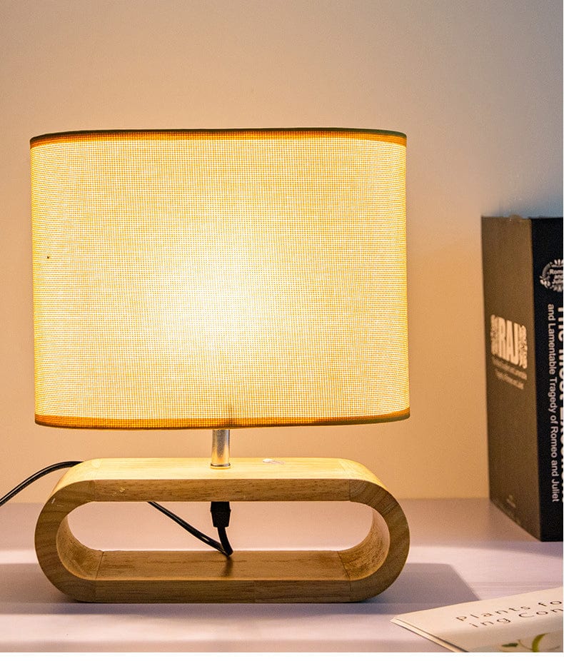 Scandinavian Wooden Table Lamp – Minimalist Style Lighting