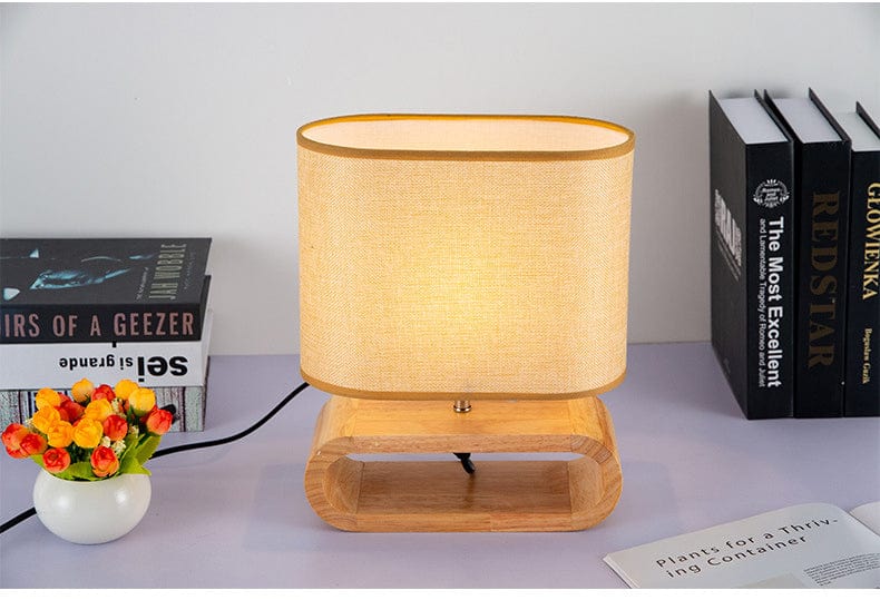 Scandinavian Wooden Table Lamp – Minimalist Style Lighting