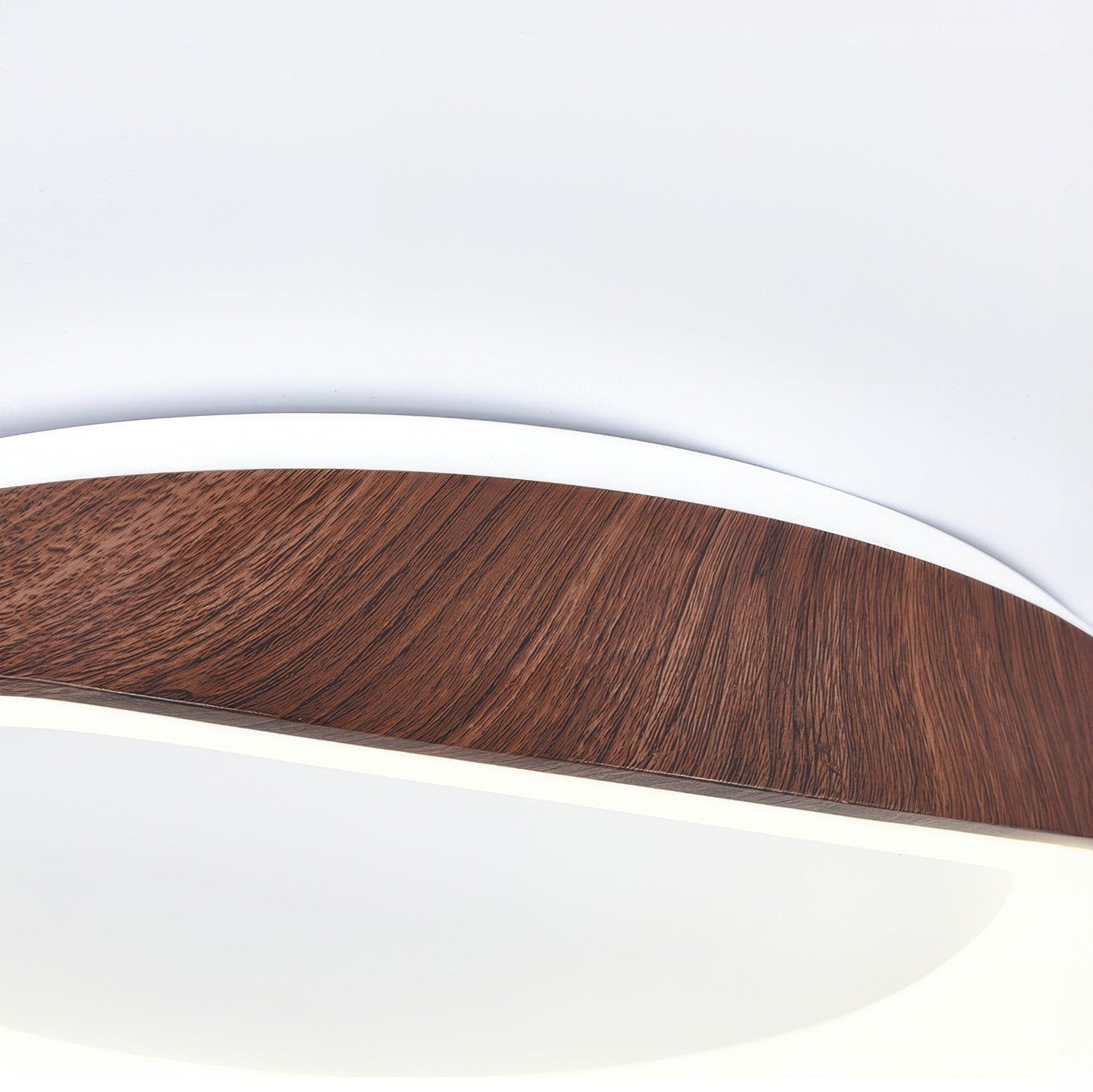 Warm-Toned Wood Grain Ceiling Light