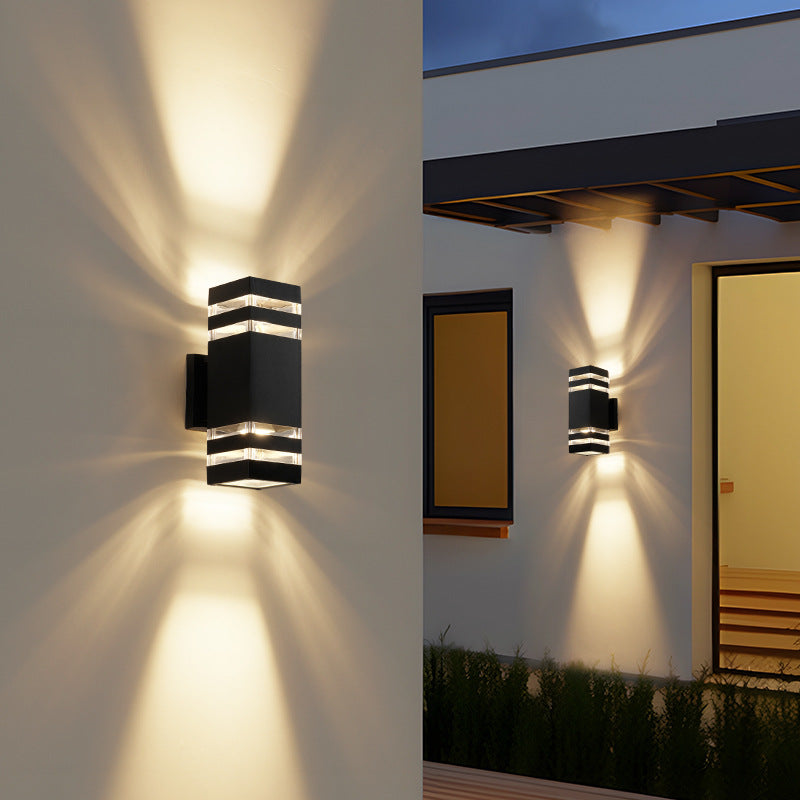 Dual Beam Outdoor Wall Lamp - Modern Garden Light Fixture