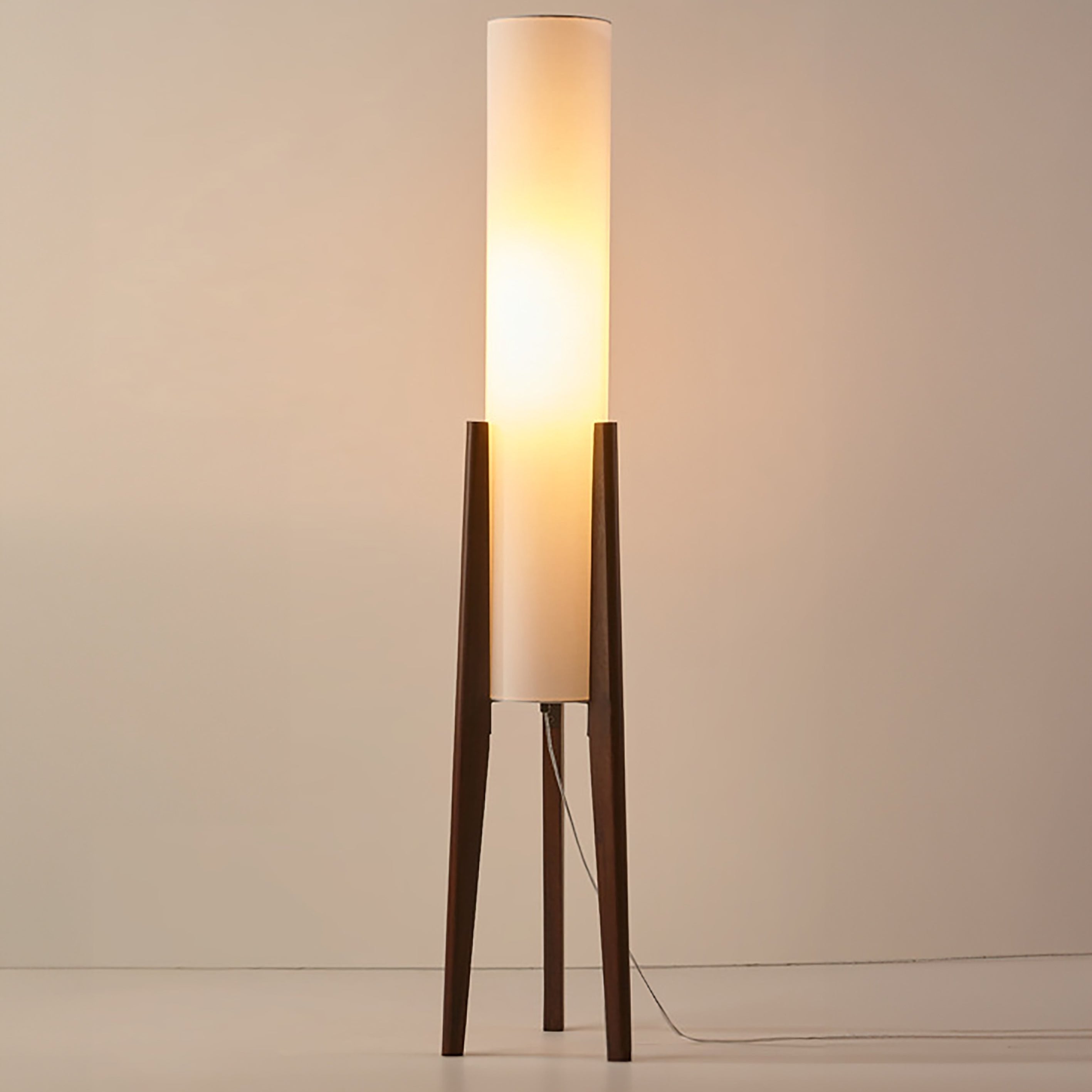 Walnut Floor Lamp | Artistic Solid Wood Design
