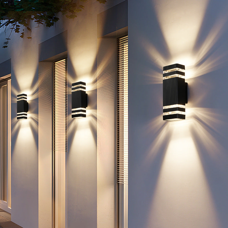 Dual Beam Outdoor Wall Lamp - Modern Garden Light Fixture