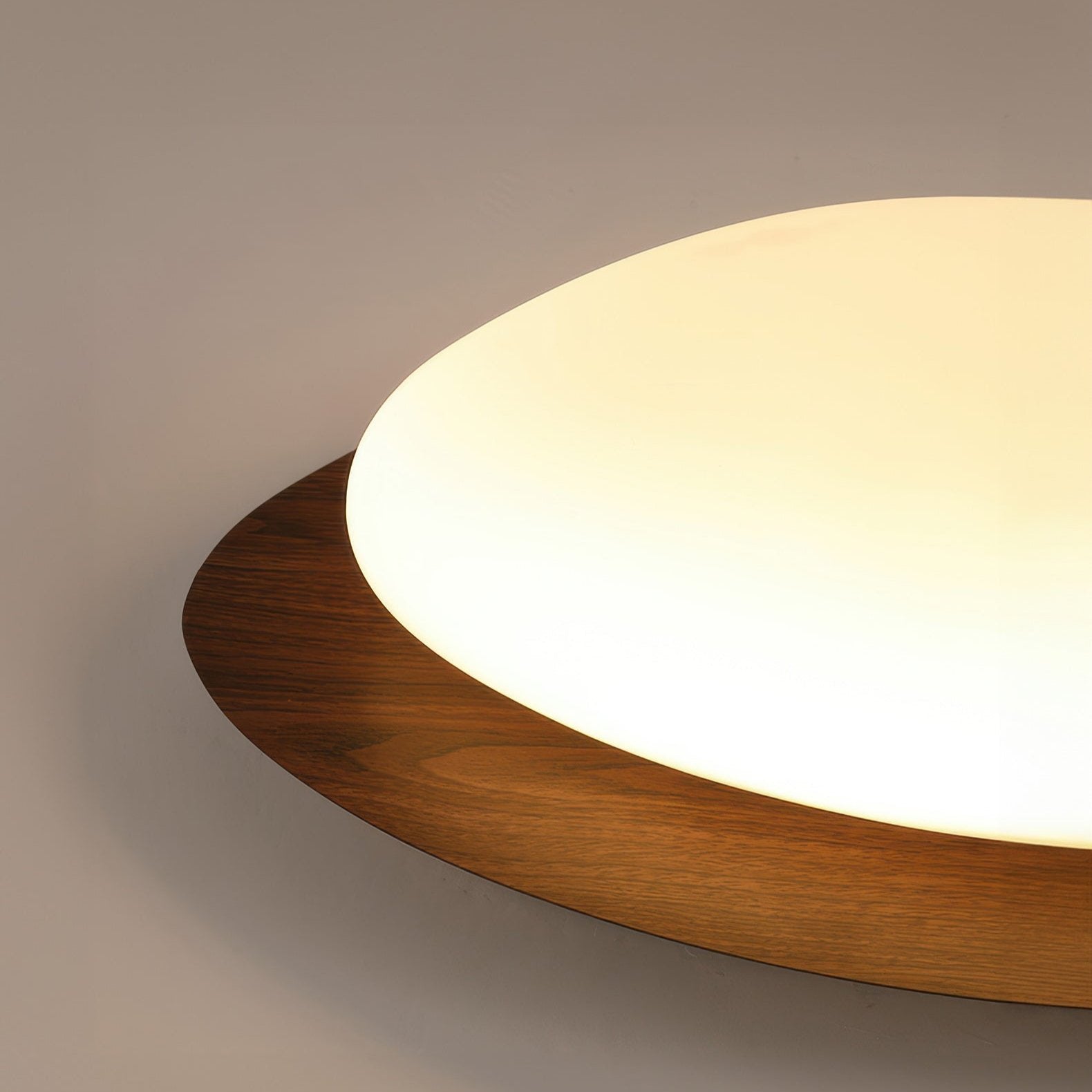 Scandinavian Pebble Wood Grain Ceiling Light | Pebble-Inspired Indoor Lighting Fixture