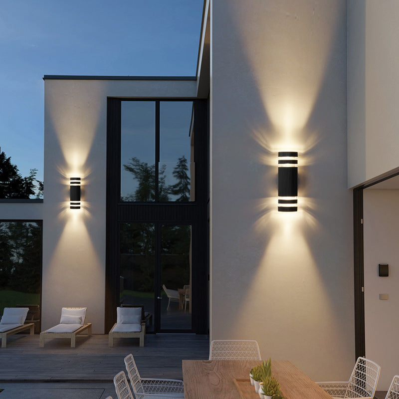 Dual Beam Outdoor Wall Lamp - Modern Garden Light Fixture