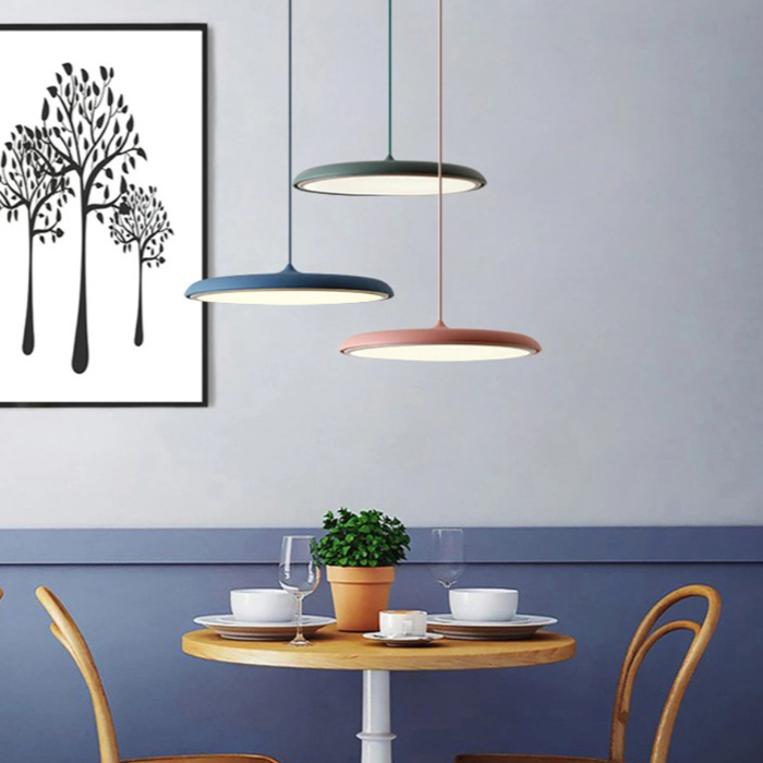 Modern Disc-Shape LED Ceiling Lamp | Neutral Tones