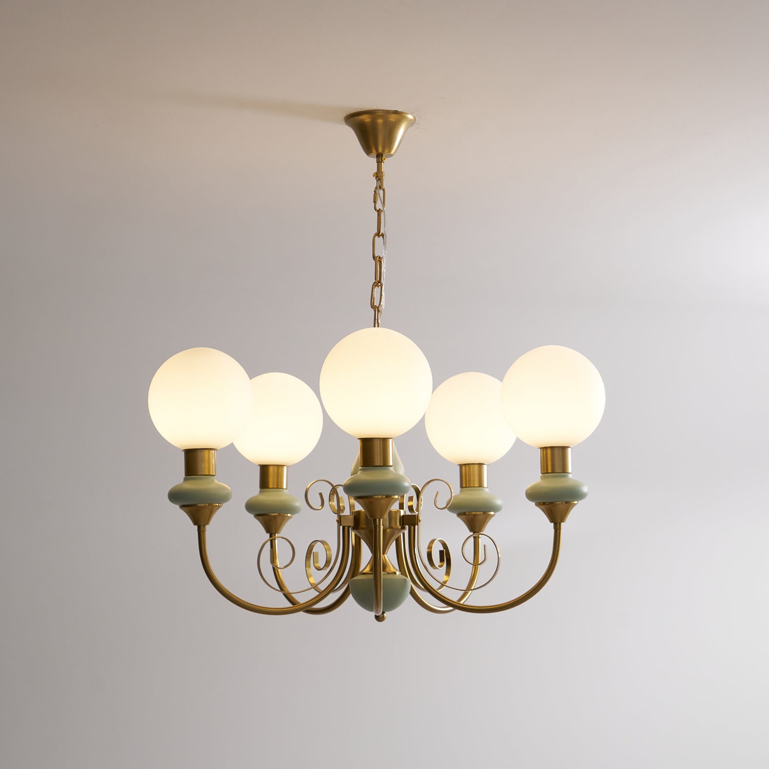 Bubble Milk Glass Chandelier – Stylish Lighting Fixture
