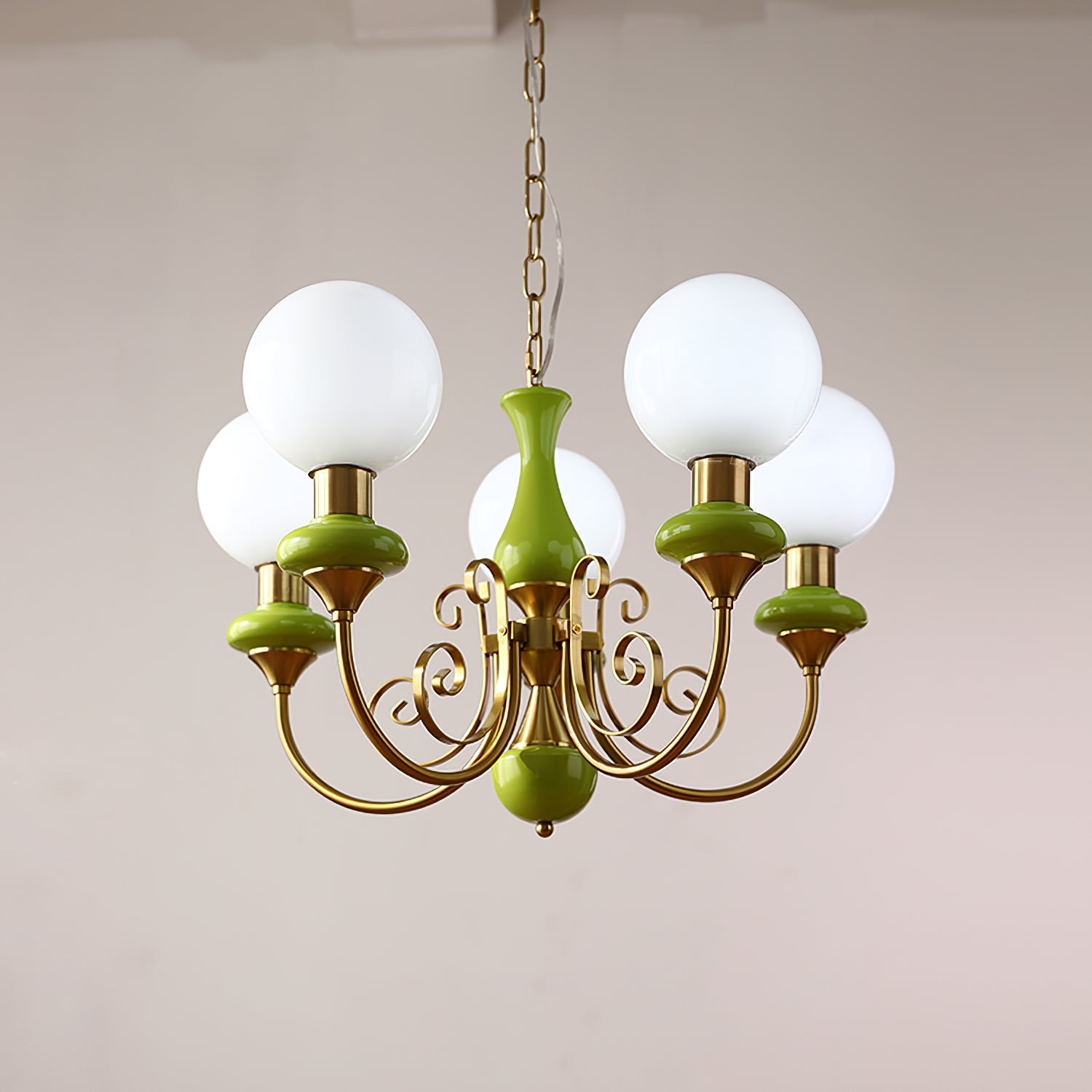 Bubble Milk Glass Chandelier – Stylish Lighting Fixture