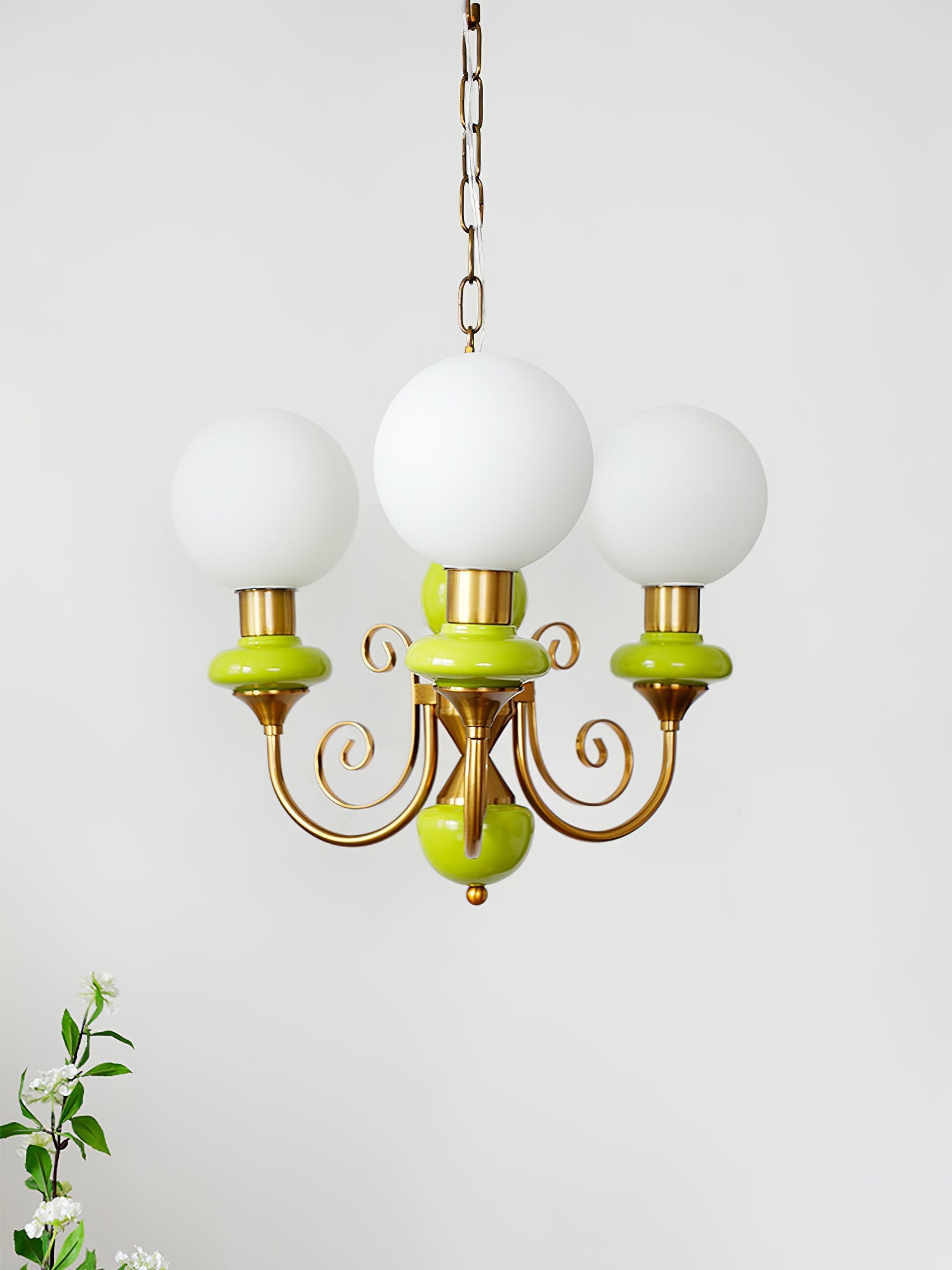 Bubble Milk Glass Chandelier – Stylish Lighting Fixture