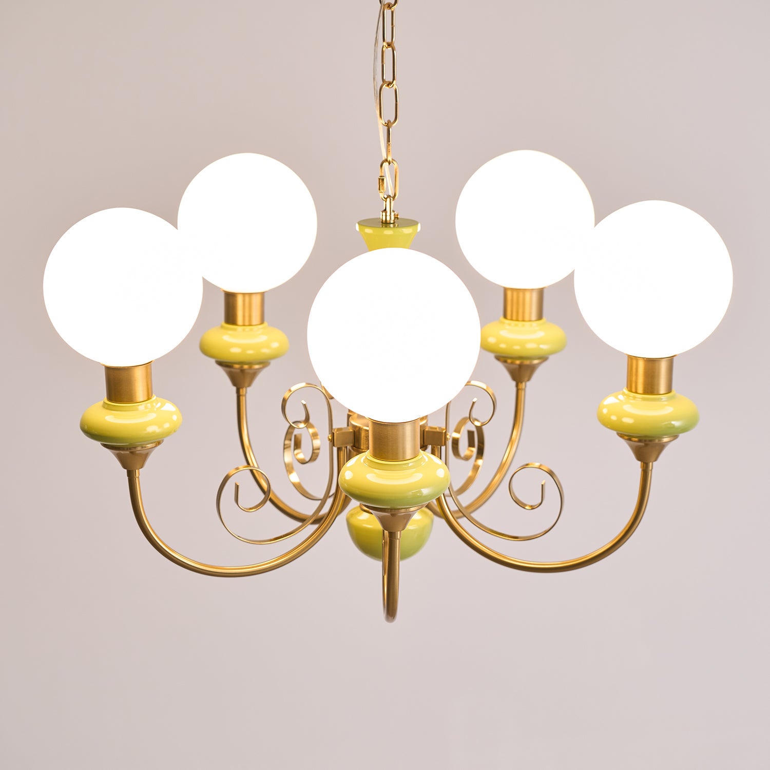 Bubble Milk Glass Chandelier – Stylish Lighting Fixture