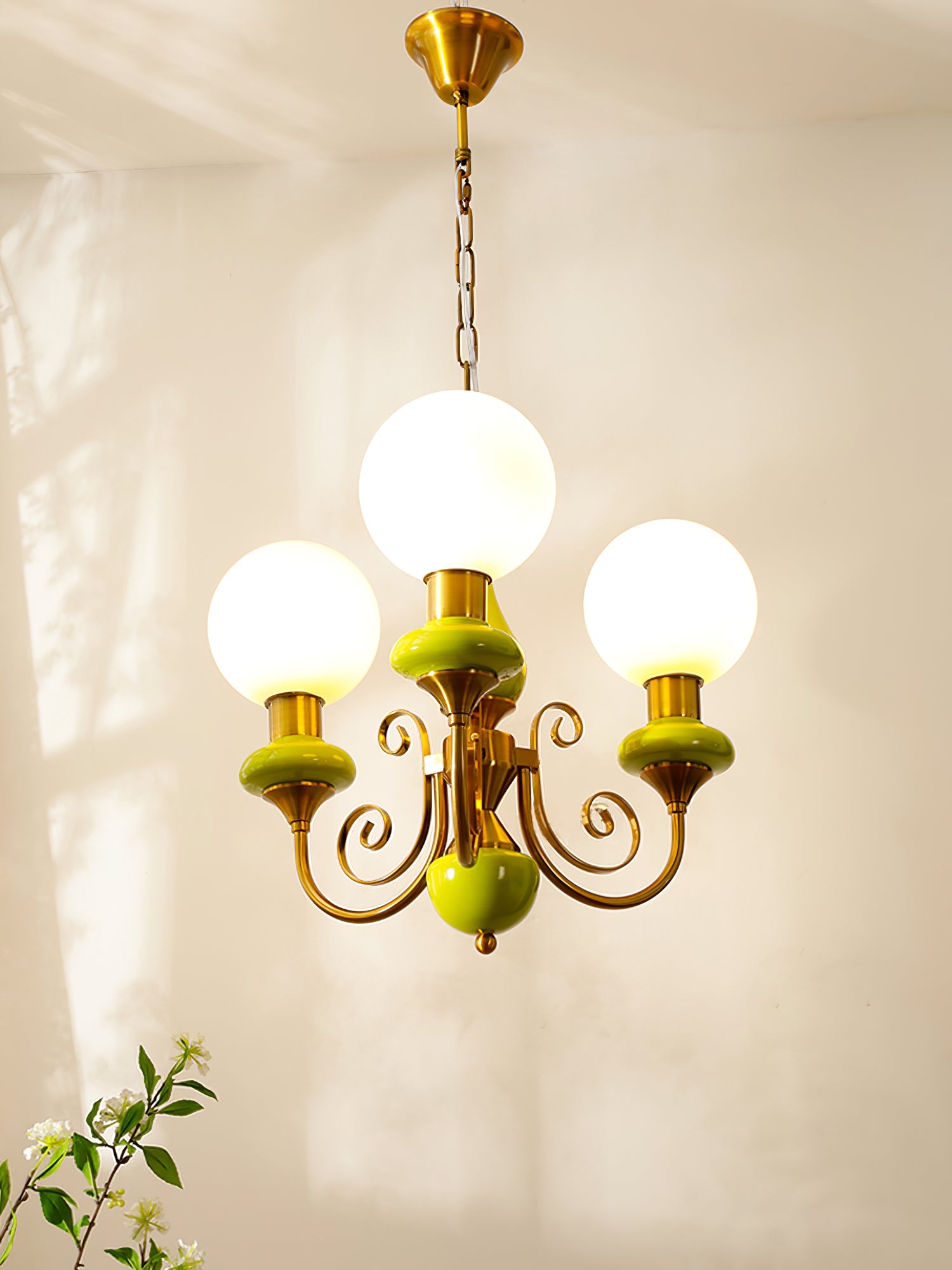 Bubble Milk Glass Chandelier – Stylish Lighting Fixture