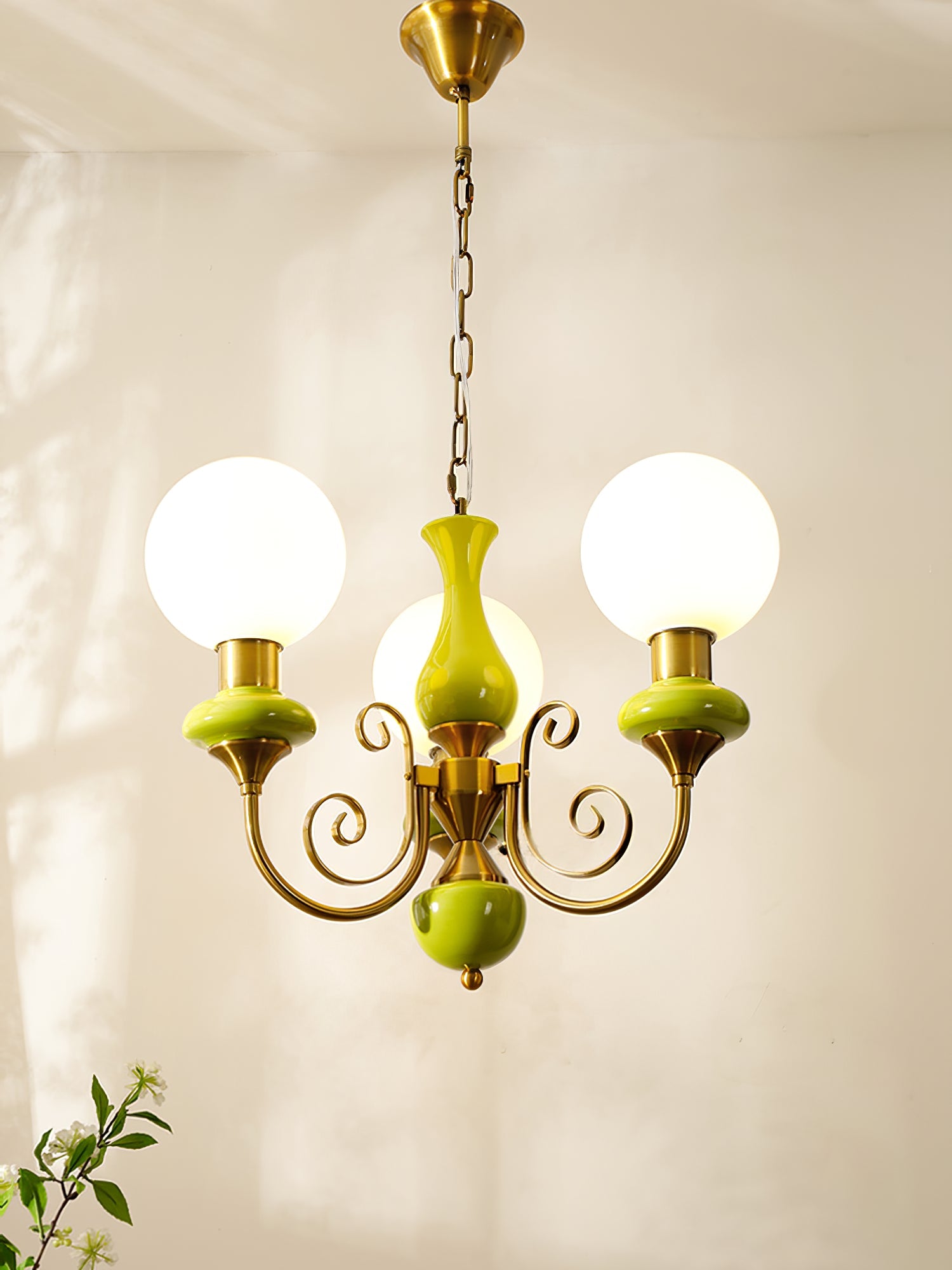 Bubble Milk Glass Chandelier – Stylish Lighting Fixture