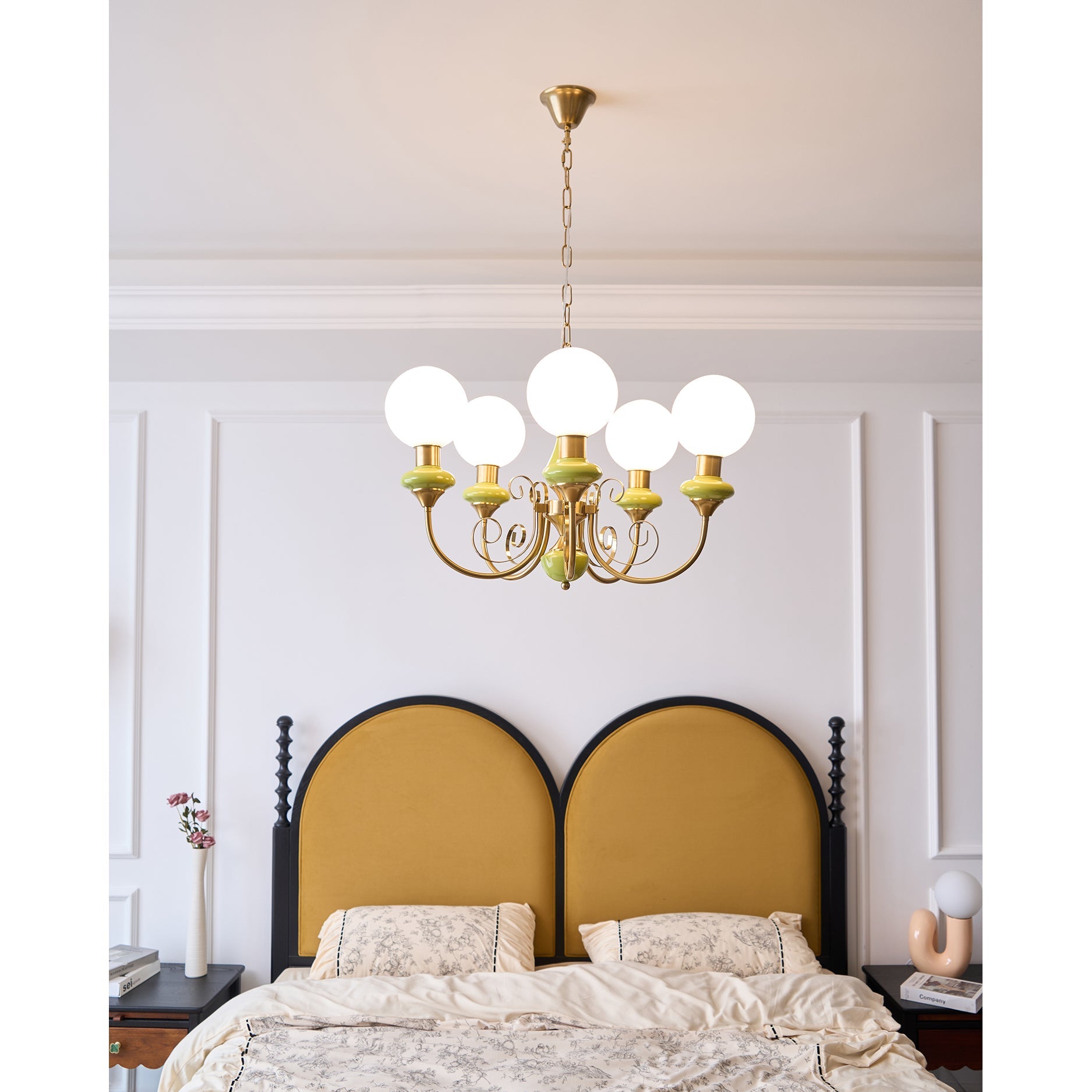 Bubble Milk Glass Chandelier – Stylish Lighting Fixture