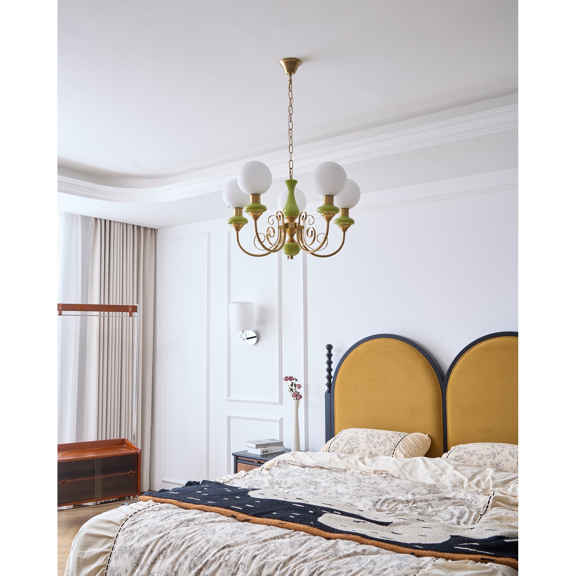Bubble Milk Glass Chandelier – Stylish Lighting Fixture