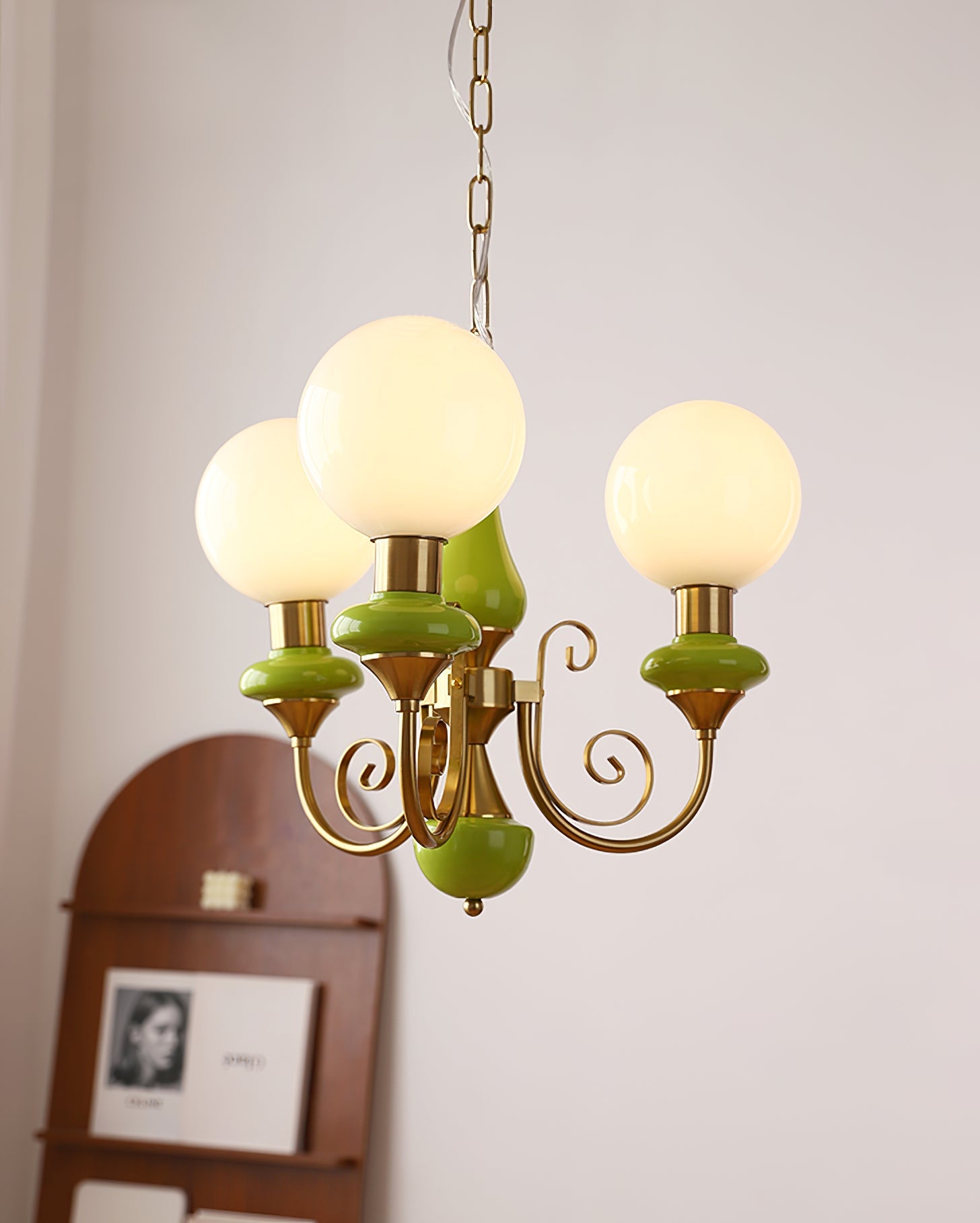Bubble Milk Glass Chandelier – Stylish Lighting Fixture