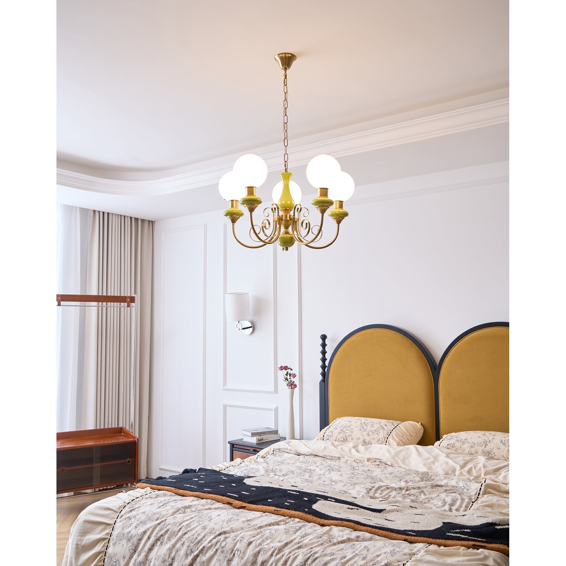 Bubble Milk Glass Chandelier – Stylish Lighting Fixture
