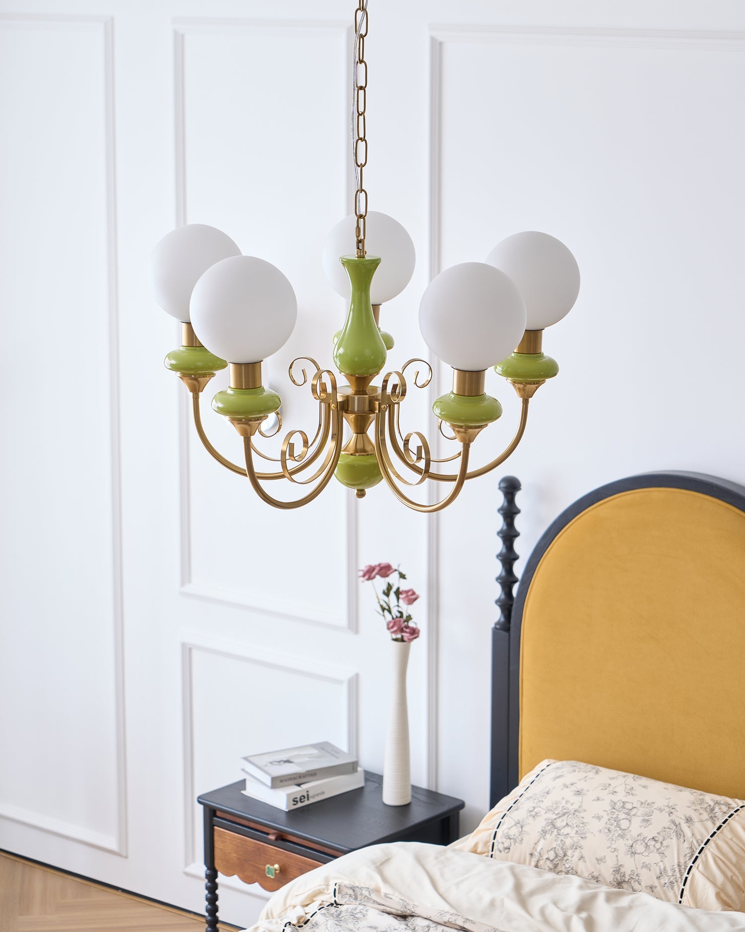 Bubble Milk Glass Chandelier – Stylish Lighting Fixture