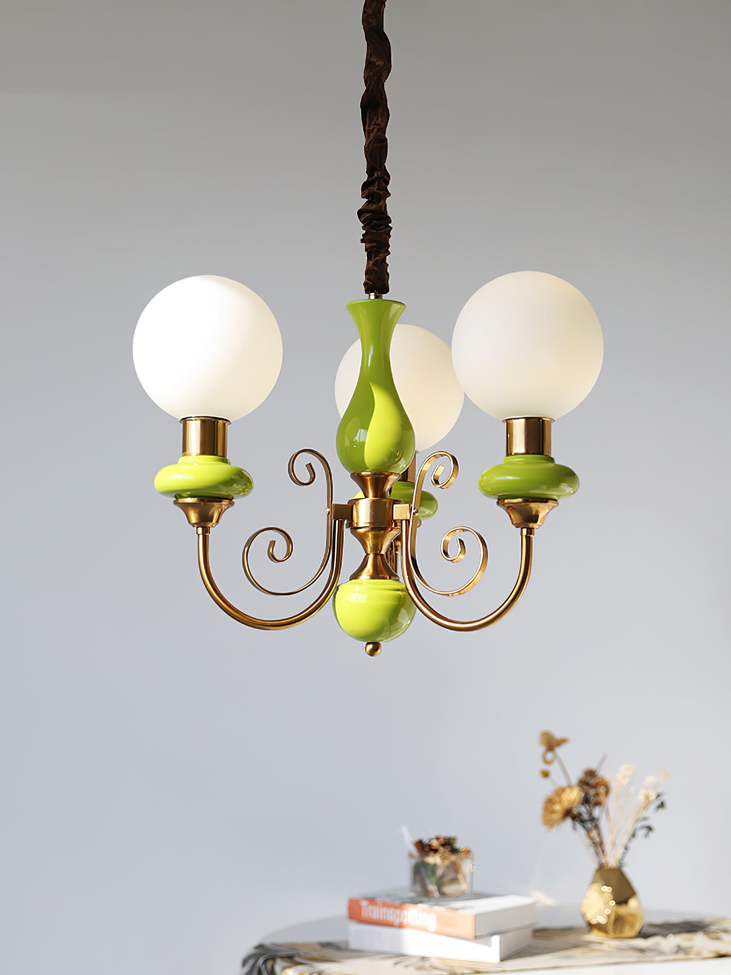 Bubble Milk Glass Chandelier – Stylish Lighting Fixture