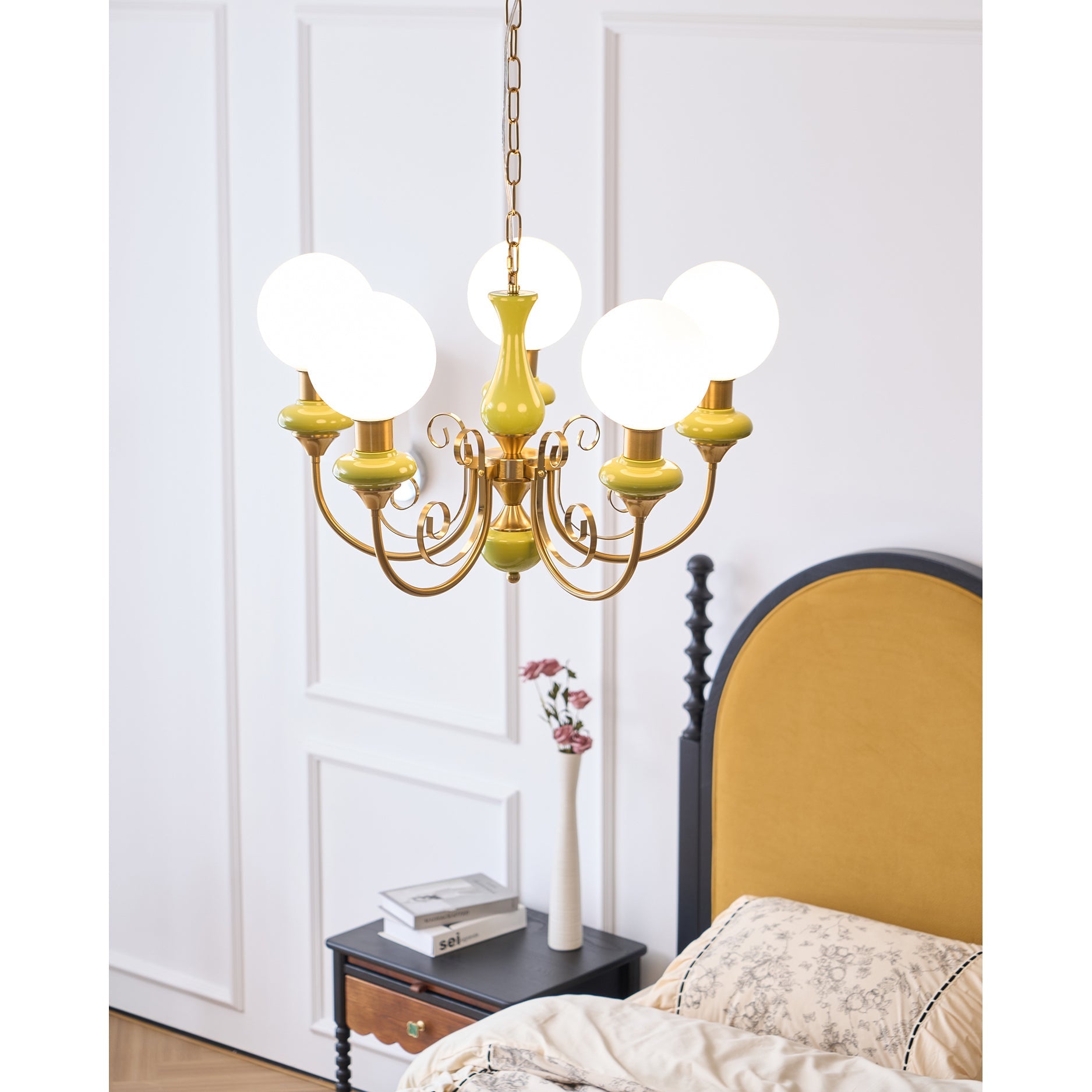 Bubble Milk Glass Chandelier – Stylish Lighting Fixture