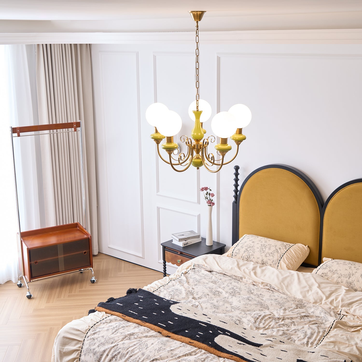 Bubble Milk Glass Chandelier – Stylish Lighting Fixture