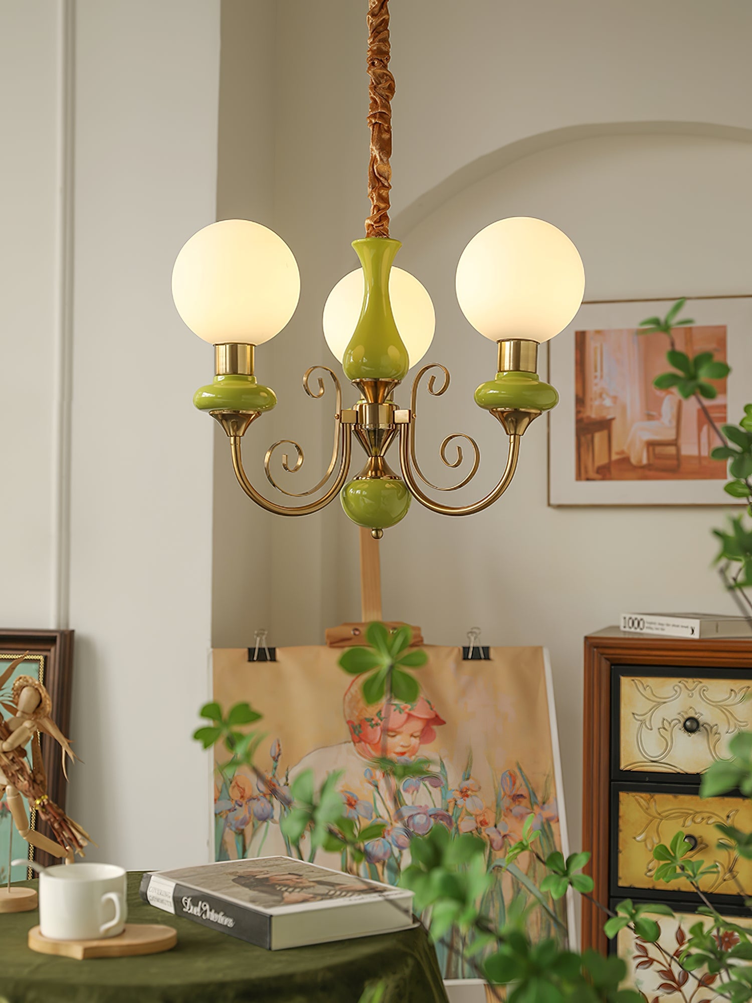 Bubble Milk Glass Chandelier – Stylish Lighting Fixture