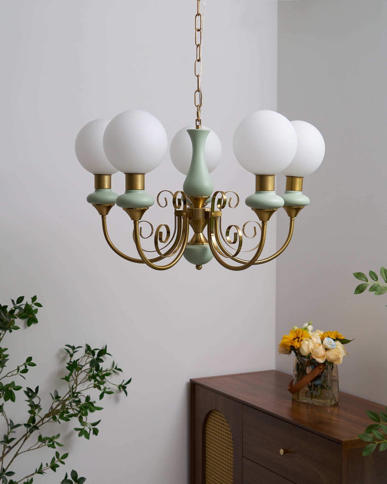 Bubble Milk Glass Chandelier – Stylish Lighting Fixture