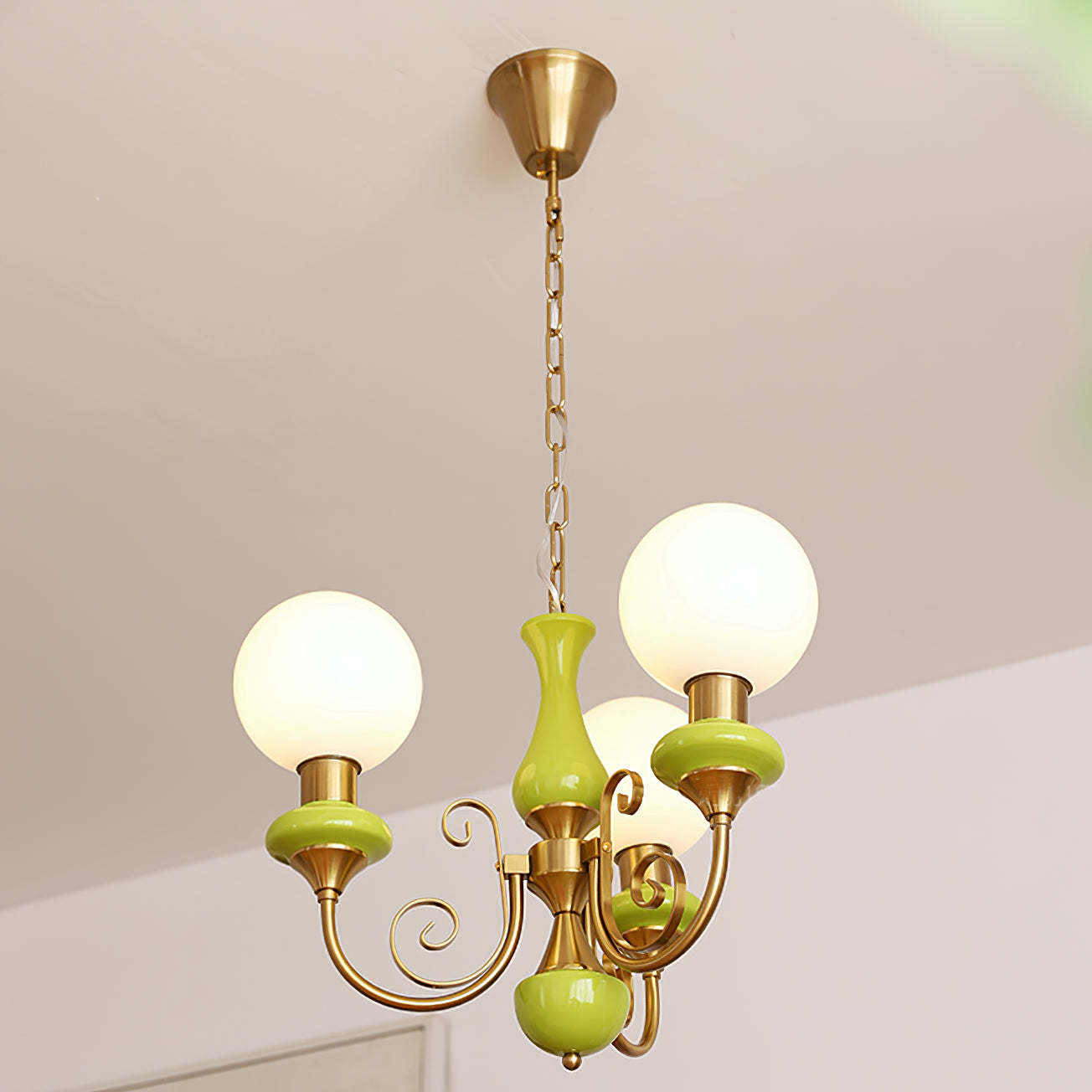 Bubble Milk Glass Chandelier – Stylish Lighting Fixture