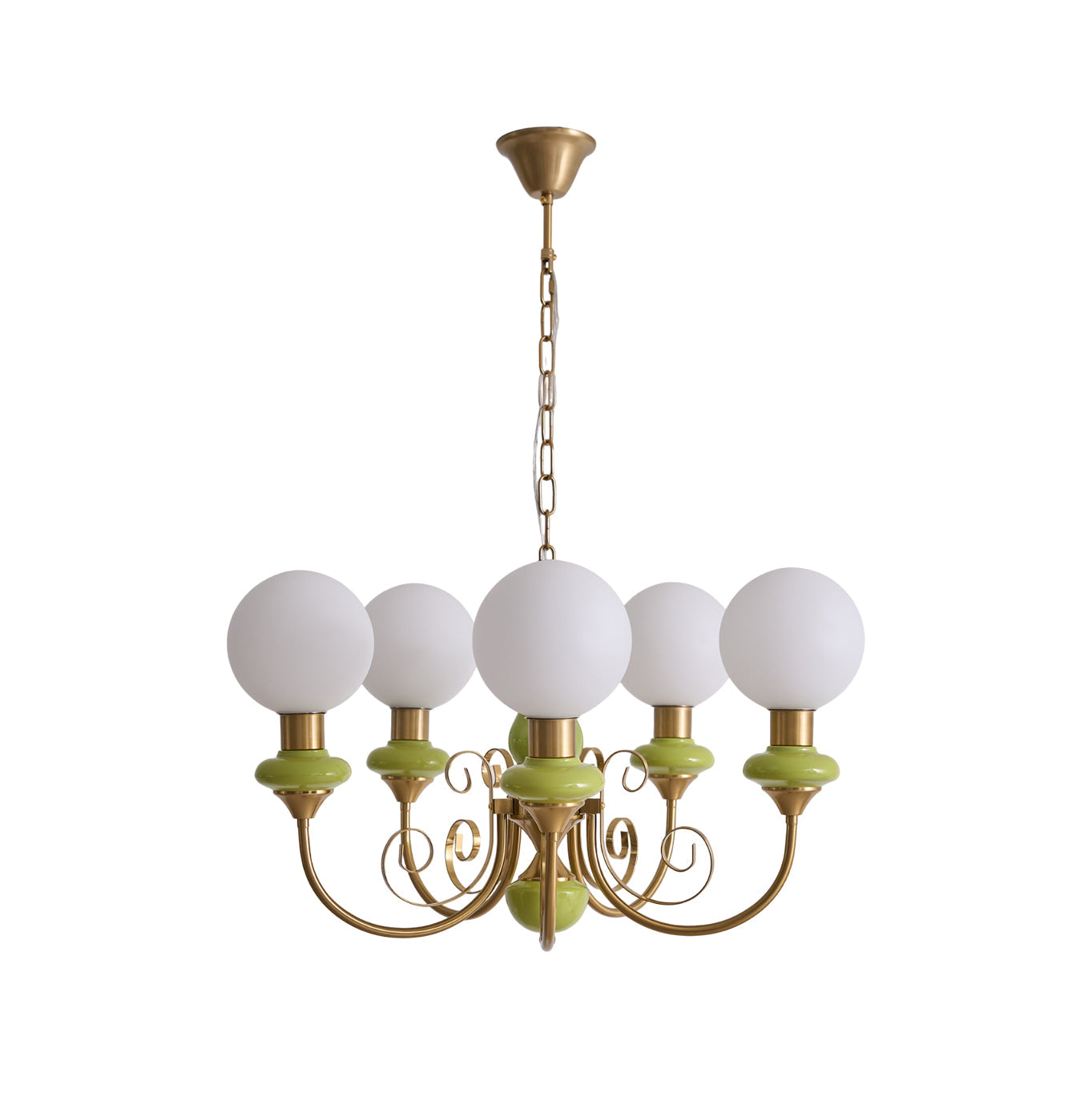 Bubble Milk Glass Chandelier – Stylish Lighting Fixture