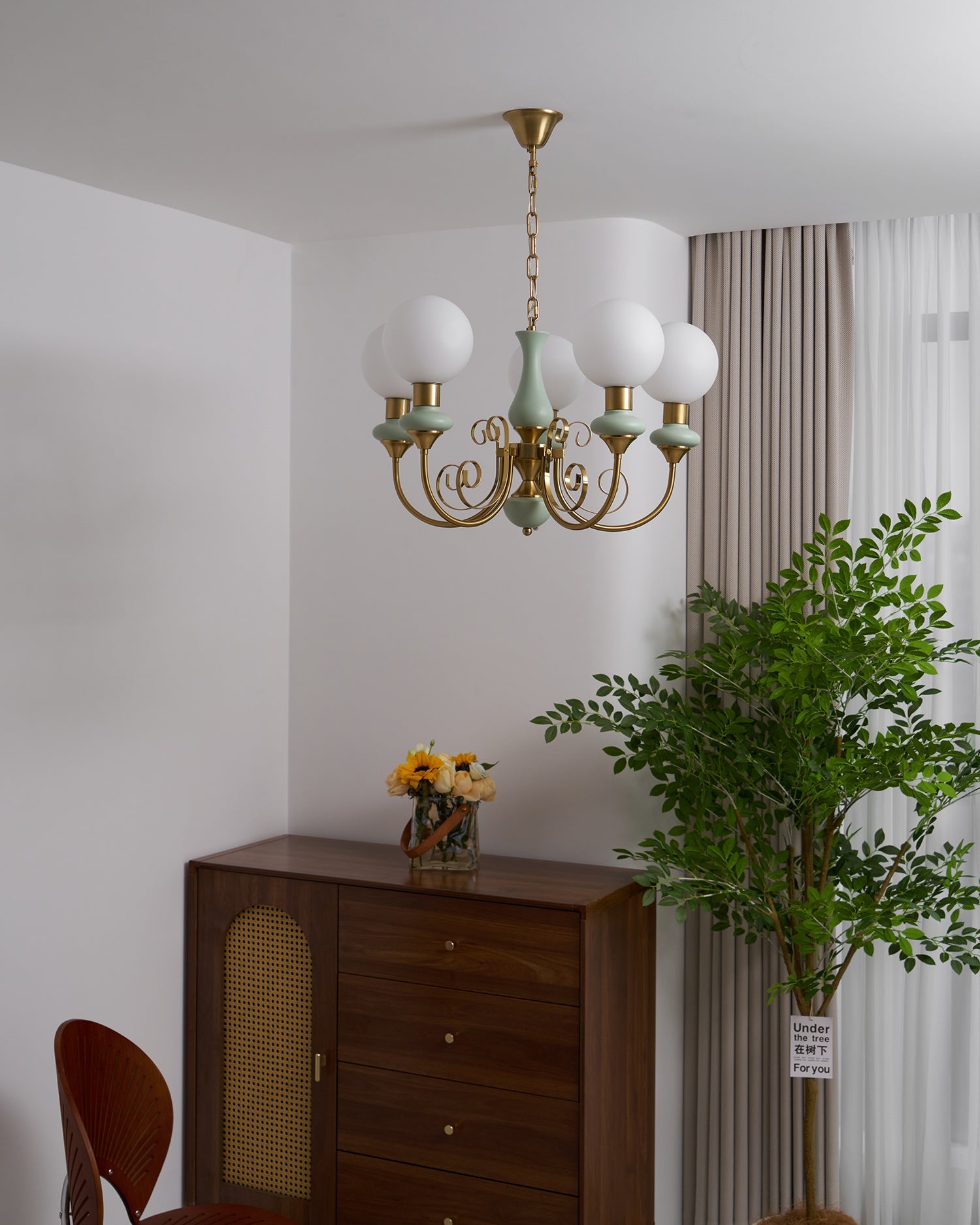 Bubble Milk Glass Chandelier – Stylish Lighting Fixture