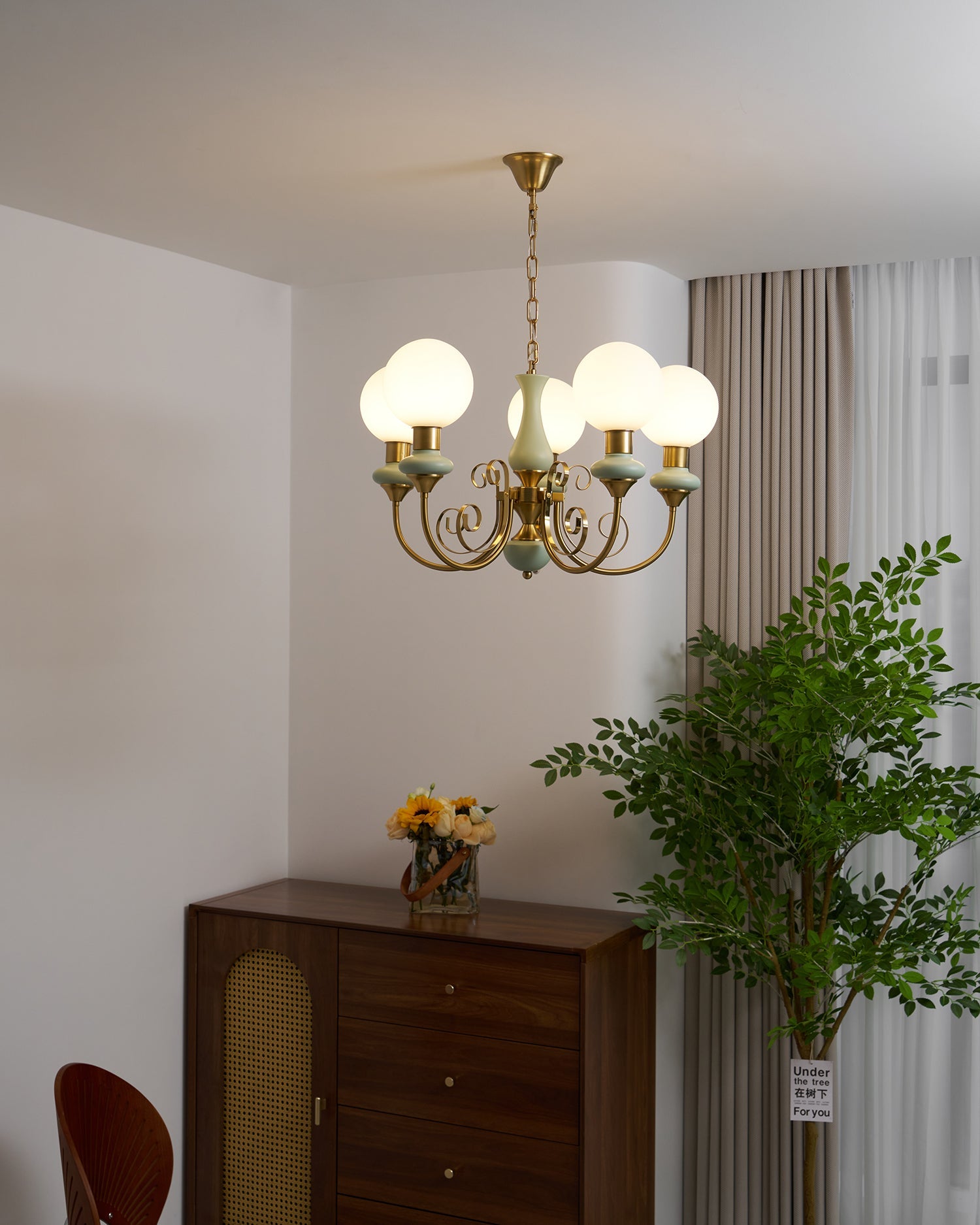 Bubble Milk Glass Chandelier – Stylish Lighting Fixture