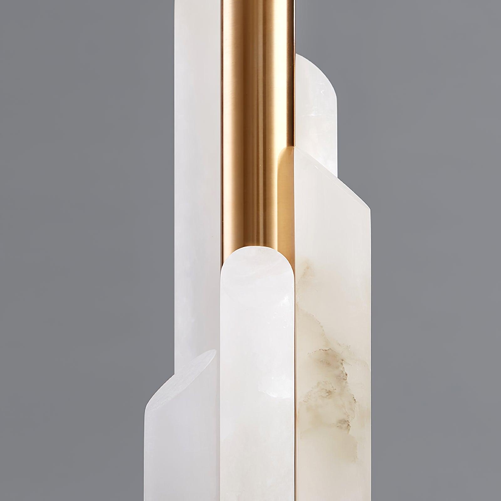 Stylish Modern Table Lamp – Cylindrical Alabaster Shade with Warm LED Lighting