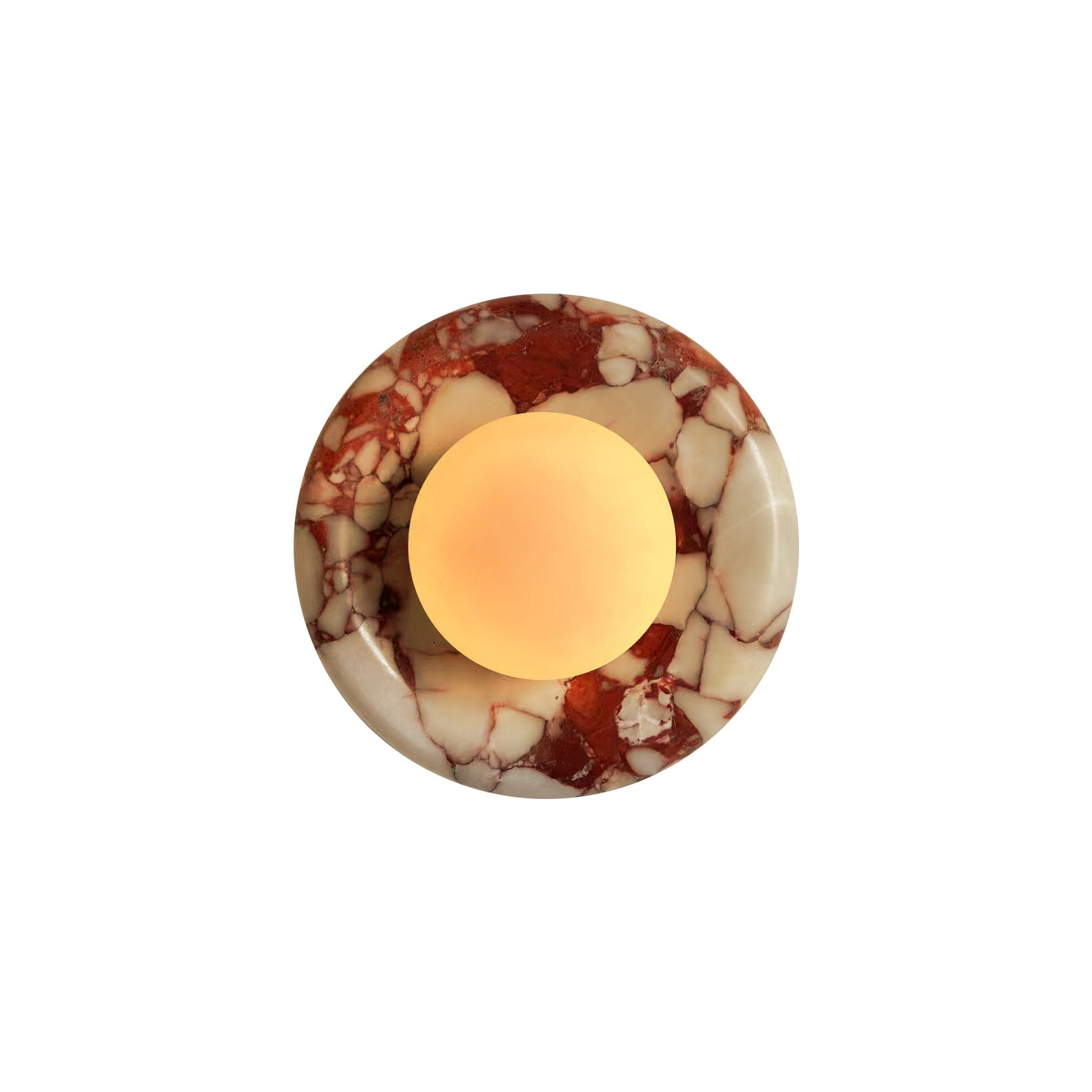 Red Marble Wall Sconce Light – Modern Decorative Lighting Fixture