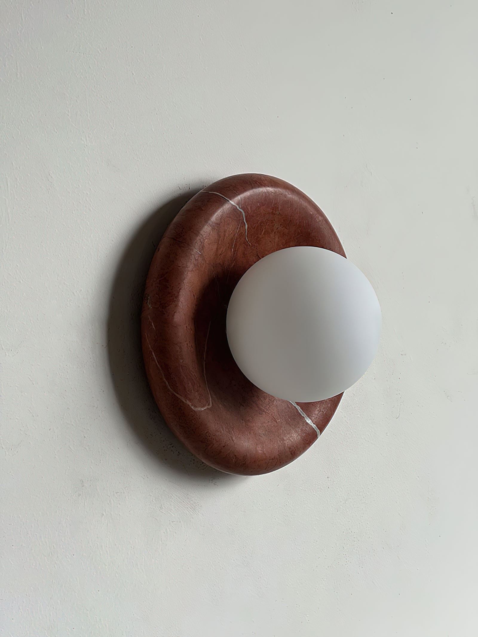 Red Marble Wall Sconce Light – Modern Decorative Lighting Fixture
