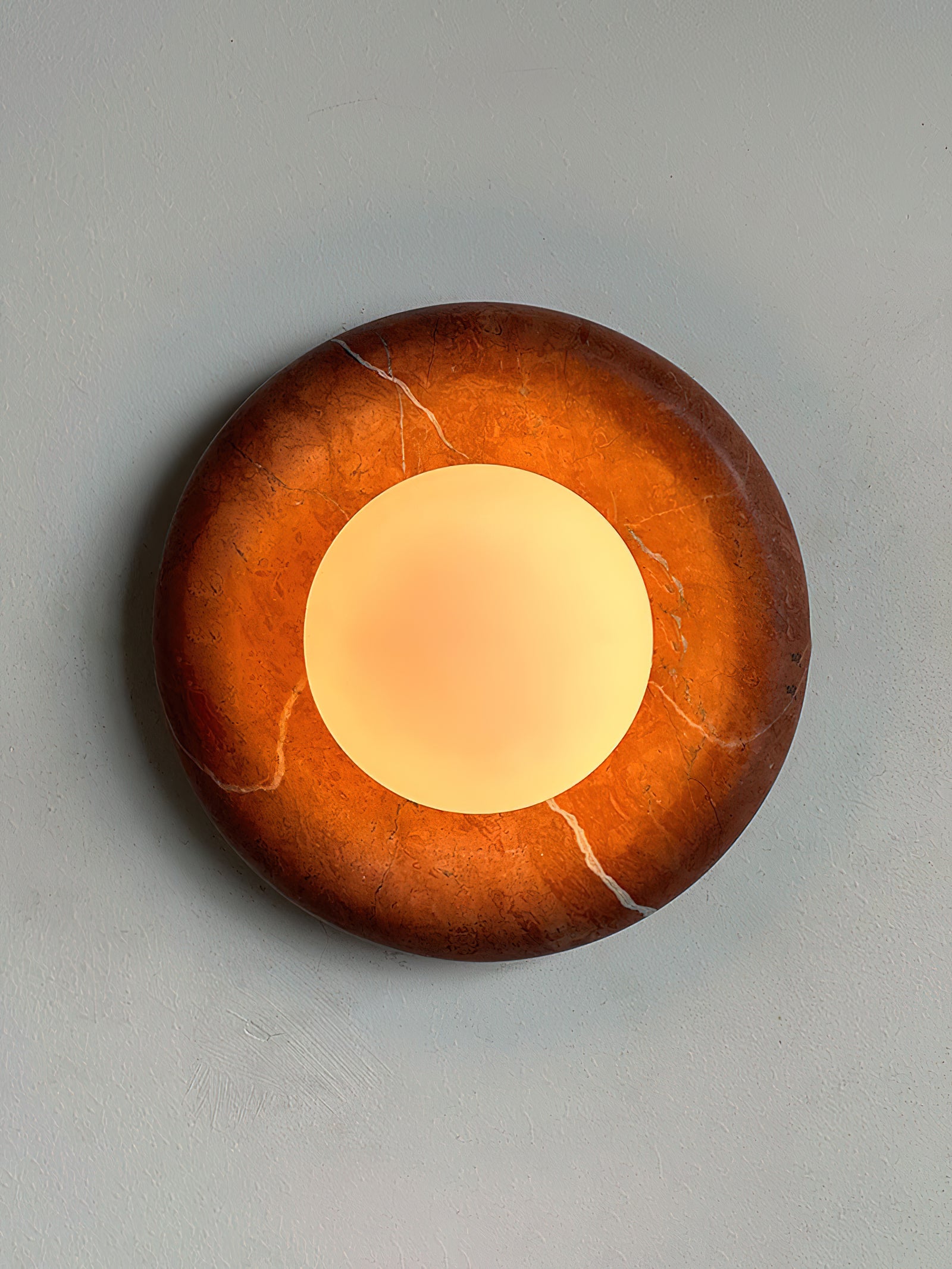 Red Marble Wall Sconce Light – Modern Decorative Lighting Fixture