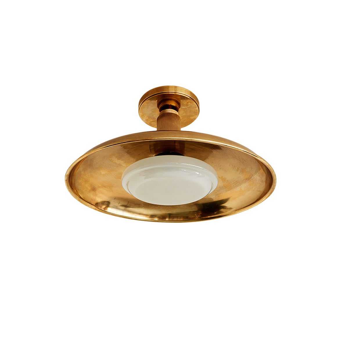 Modern Glass Ceiling Lamp – Flush Mount LED Light with Metal Body