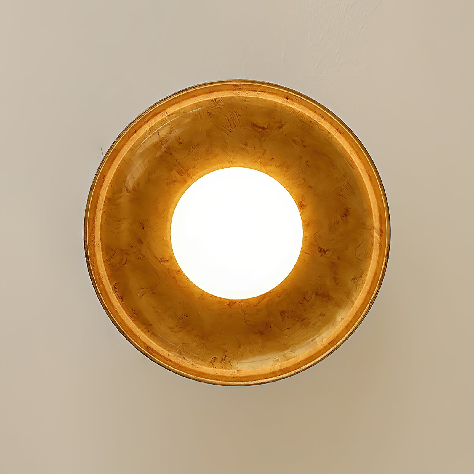 Modern Glass Ceiling Lamp – Flush Mount LED Light with Metal Body