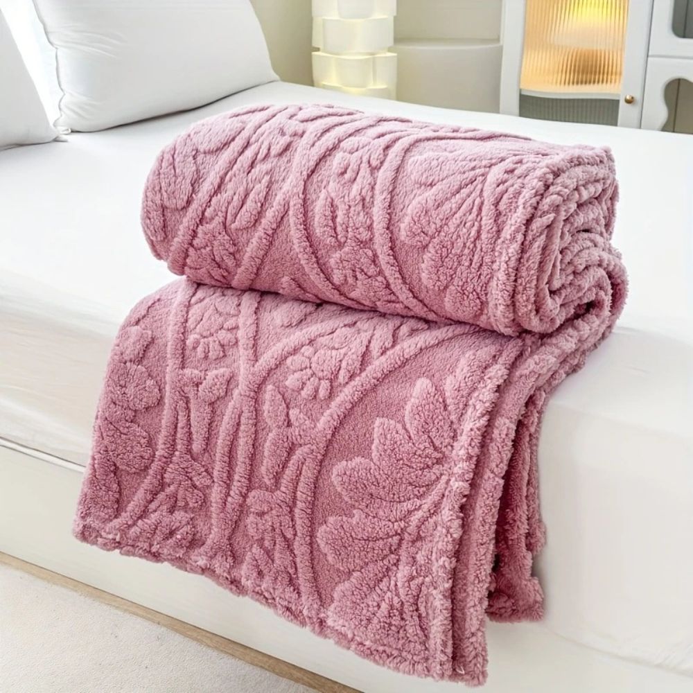 Fleece Blanket with Paris Weave Jacquard