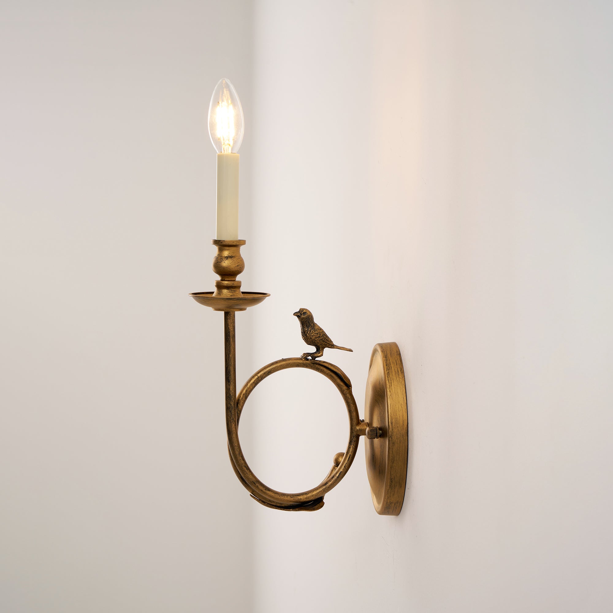 Vintage Style Perching Bird Wall Lamp – Stylish Indoor Light